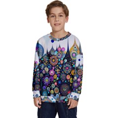 Flower Flowers Flora Floral Nature Watercolor Art Texture Kids  Long Sleeve Jersey by Ravend