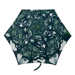 Tree Leaf Green Forest Wood Natural Nature Mini Folding Umbrellas by Ravend