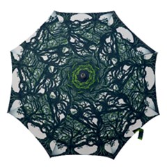 Tree Leaf Green Forest Wood Natural Nature Hook Handle Umbrellas (medium) by Ravend