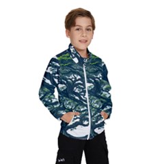 Tree Leaf Green Forest Wood Natural Nature Kids  Windbreaker by Ravend