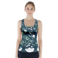 Tree Leaf Green Forest Wood Natural Nature Racer Back Sports Top by Ravend