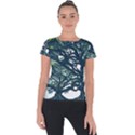 Tree Leaf Green Forest Wood Natural Nature Short Sleeve Sports Top  View1