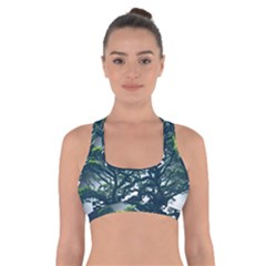 Tree Leaf Green Forest Wood Natural Nature Cross Back Sports Bra by Ravend