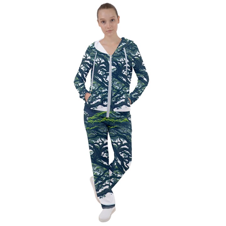 Tree Leaf Green Forest Wood Natural Nature Women s Tracksuit