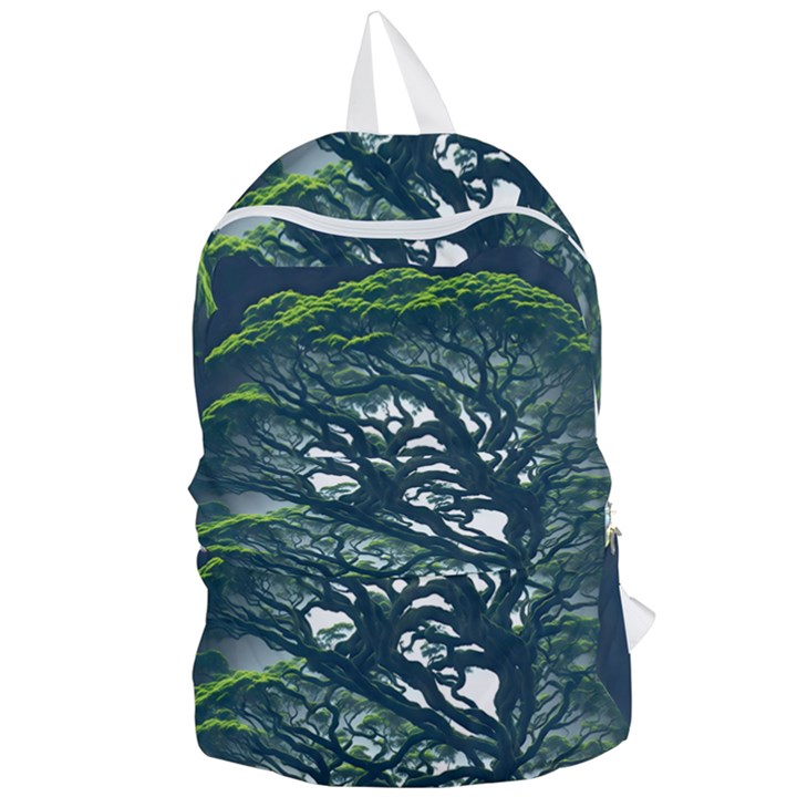 Tree Leaf Green Forest Wood Natural Nature Foldable Lightweight Backpack