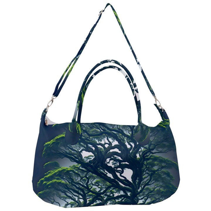 Tree Leaf Green Forest Wood Natural Nature Removable Strap Handbag