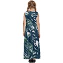 Tree Leaf Green Forest Wood Natural Nature Kids  Satin Sleeveless Maxi Dress View4