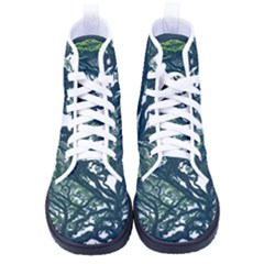 Tree Leaf Green Forest Wood Natural Nature Men s High-top Canvas Sneakers