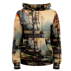 Fantasy Landscape Foggy Mysterious Women s Pullover Hoodie by Ravend