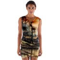 Fantasy Landscape Foggy Mysterious Wrap Front Bodycon Dress View1