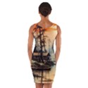 Fantasy Landscape Foggy Mysterious Wrap Front Bodycon Dress View2