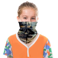 Fantasy Landscape Foggy Mysterious Face Covering Bandana (kids) by Ravend