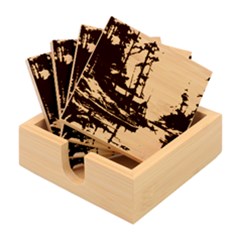 Fantasy Landscape Foggy Mysterious Bamboo Coaster Set by Ravend