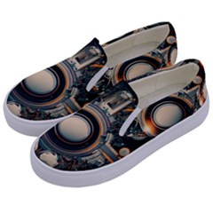 Technology Robot Internet Processor Kids  Canvas Slip Ons by Ravend