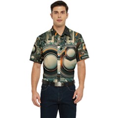 Technology Robot Internet Processor Men s Short Sleeve Pocket Shirt  by Ravend