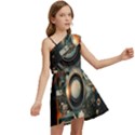 Technology Robot Internet Processor Kids  One Shoulder Party Dress View2