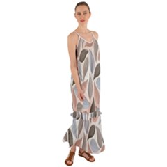 Leaves Pastel Background Nature Cami Maxi Ruffle Chiffon Dress by Ravend