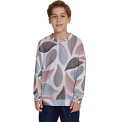 Leaves Pastel Background Nature Kids  Long Sleeve Jersey