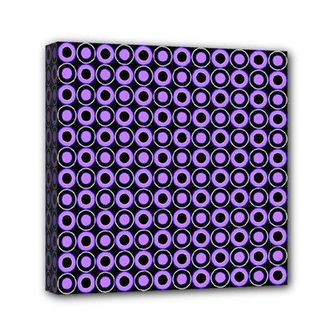 Mazipoodles Purple Donuts Polka Dot  Mini Canvas 6  X 6  (stretched) by Mazipoodles