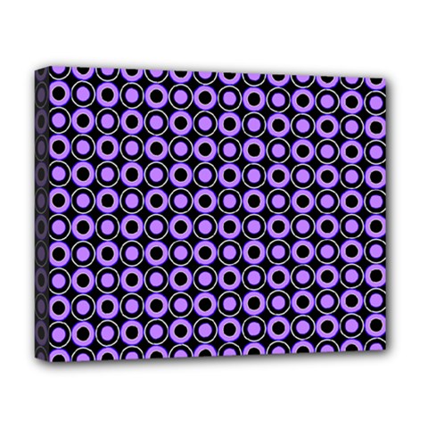 Mazipoodles Purple Donuts Polka Dot  Deluxe Canvas 20  X 16  (stretched) by Mazipoodles