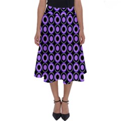 Mazipoodles Purple Donuts Polka Dot  Perfect Length Midi Skirt by Mazipoodles