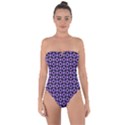 Mazipoodles Purple Donuts Polka Dot  Tie Back One Piece Swimsuit View1