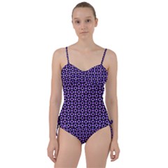 Mazipoodles Purple Donuts Polka Dot  Sweetheart Tankini Set by Mazipoodles