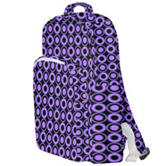 Mazipoodles Purple Donuts Polka Dot  Double Compartment Backpack by Mazipoodles