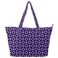 Mazipoodles Purple Donuts Polka Dot  Full Print Shoulder Bag by Mazipoodles