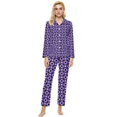 Mazipoodles Purple Donuts Polka Dot  Womens  Long Sleeve Velvet Pocket Pajamas Set by Mazipoodles