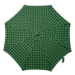 Mazipoodles Green Donuts Polka Dot Hook Handle Umbrellas (small) by Mazipoodles