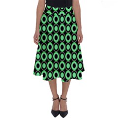 Mazipoodles Green Donuts Polka Dot Perfect Length Midi Skirt by Mazipoodles