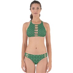 Mazipoodles Green Donuts Polka Dot Perfectly Cut Out Bikini Set by Mazipoodles