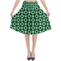 Mazipoodles Green Donuts Polka Dot Flared Midi Skirt View1