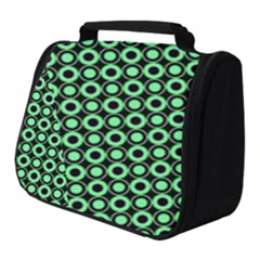 Mazipoodles Green Donuts Polka Dot Full Print Travel Pouch (small) by Mazipoodles