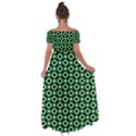 Mazipoodles Green Donuts Polka Dot Off Shoulder Open Front Chiffon Dress View2