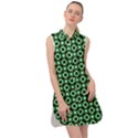 Mazipoodles Green Donuts Polka Dot Sleeveless Shirt Dress View1