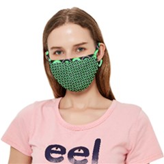 Mazipoodles Green Donuts Polka Dot Crease Cloth Face Mask (adult) by Mazipoodles