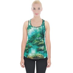 River Stream Flower Nature Piece Up Tank Top by Ravend