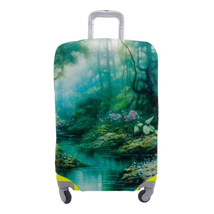 River Stream Flower Nature Luggage Cover (Small)