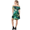 River Stream Flower Nature Off Shoulder Chiffon Dress View2