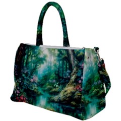 River Stream Flower Nature Duffel Travel Bag by Ravend