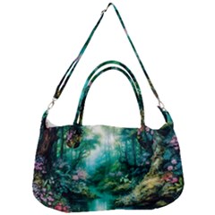 River Stream Flower Nature Removable Strap Handbag by Ravend