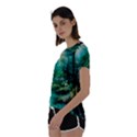 River Stream Flower Nature Short Sleeve Open Back Tee View2