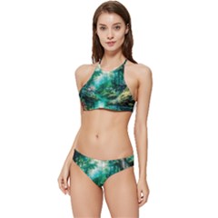 River Stream Flower Nature Banded Triangle Bikini Set by Ravend