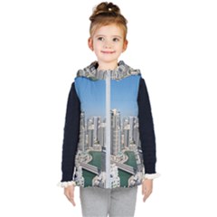 Building Sea Architecture Marina Kids  Hooded Puffer Vest by Ravend