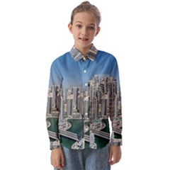 Building Sea Architecture Marina Kids  Long Sleeve Shirt by Ravend