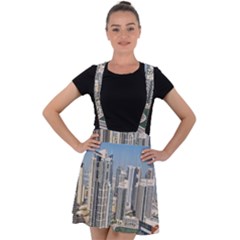 Building Sea Architecture Marina Velvet Suspender Skater Skirt by Ravend