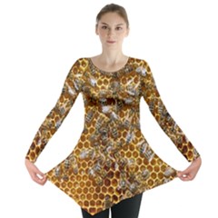 Honey Bee Bees Insect Long Sleeve Tunic  by Ravend