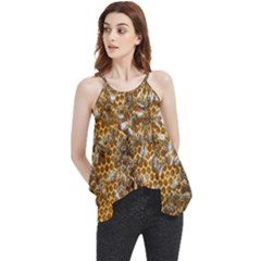 Honey Bee Bees Insect Flowy Camisole Tank Top by Ravend